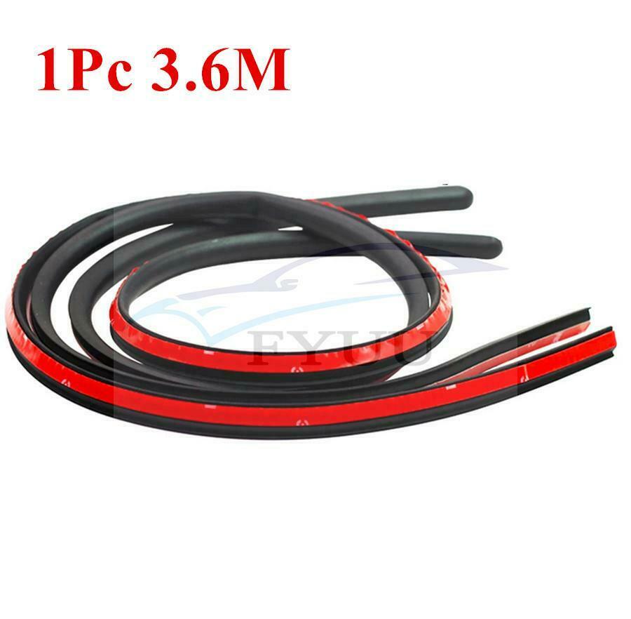 1Pc 3.6M 141" Rubber Hood Seal Strip Car Hood Air Vent Rubber Sealing Strip