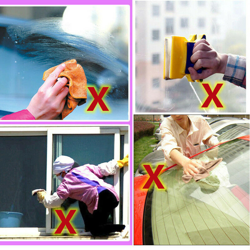 Bathroom Mirror Cleaner With Silicone Blade & Holder Hook Car Glass Squeegee