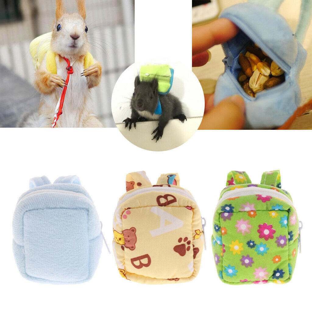 Parrot Hamster Squirrel Backpack Pet Snack Food Bag for Outdoor Travel  1