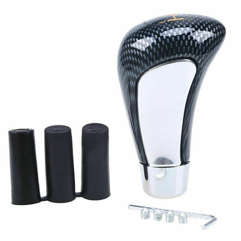 5 Speed Carbon Fiber Style Manual Gear Stick Shift Knob Shifter Lever Universal