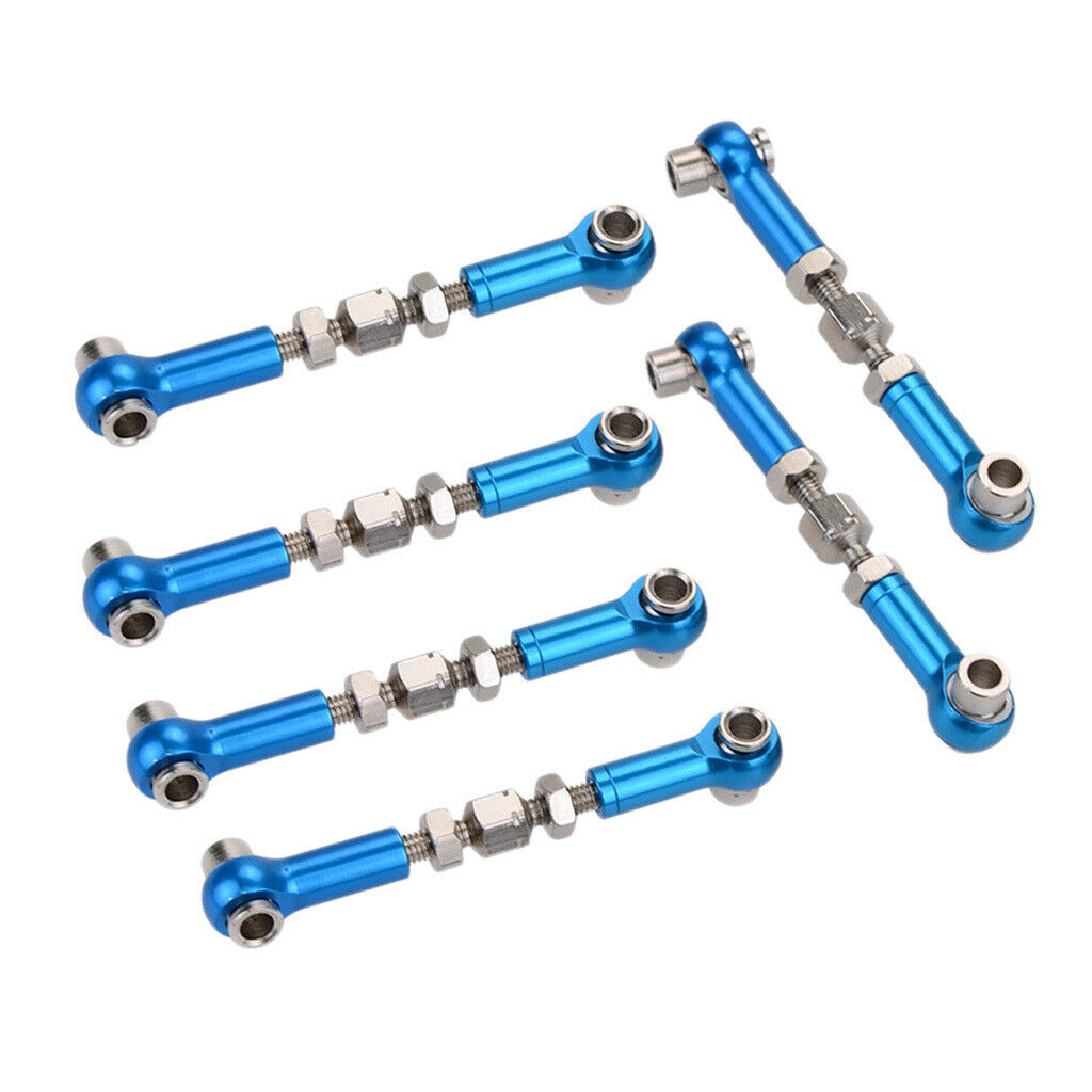 Machined Metal Front Rear Adjustable RC Turnbuckles Pull Rod for 1/12 &