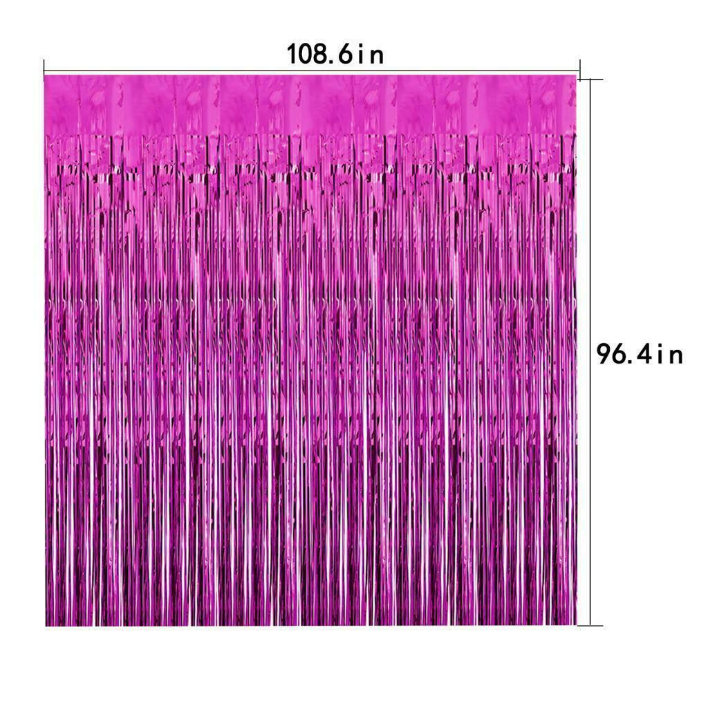 3pcs Fringe Curtain Tassel Backdrop Halloween Party Props Room Decor Purple