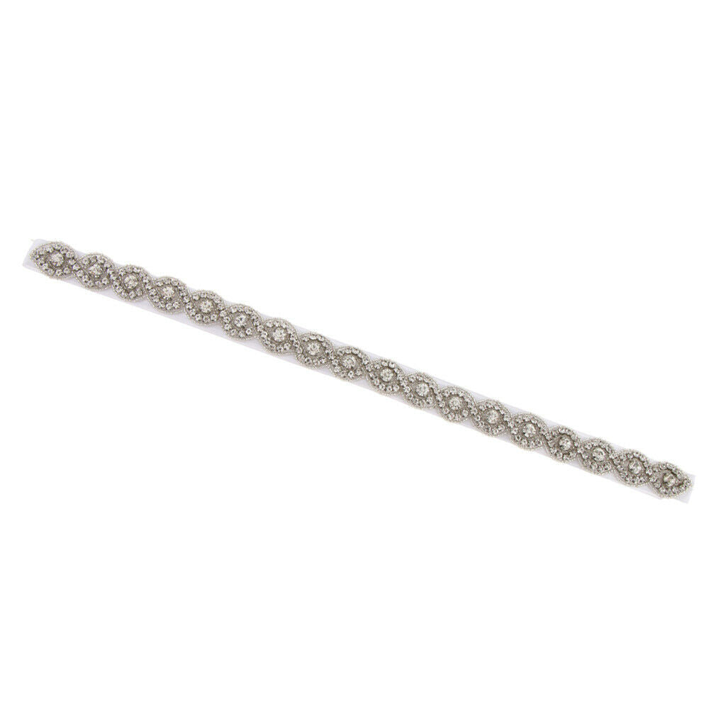 Gorgeous Crystal Wedding Dress Belt Bride Bridesmaid Applique Sash Alloy