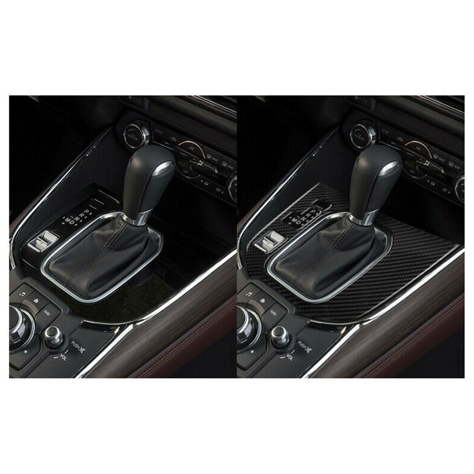 For Mazda CX-9 Carbon Fiber Interior Gear Shift Panel Cover Trim 2016-2020