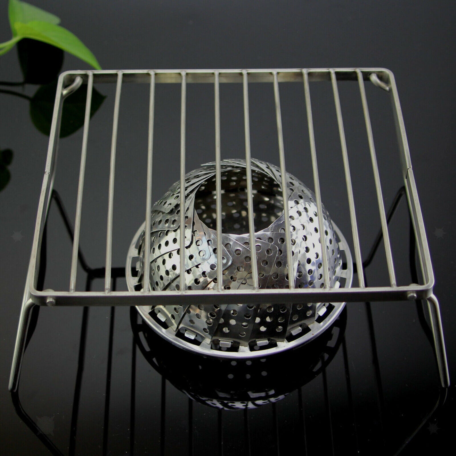 Mini Folding Campfire Grill Grate for Picnics Backpacking Outdoor wITH Bag