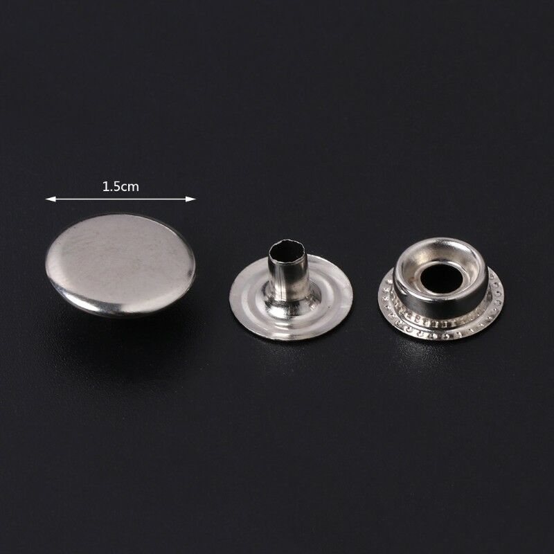 Metal Snap Fastener with 6 Fasteners Kit Press Studs Button Tool Set DIY Craft