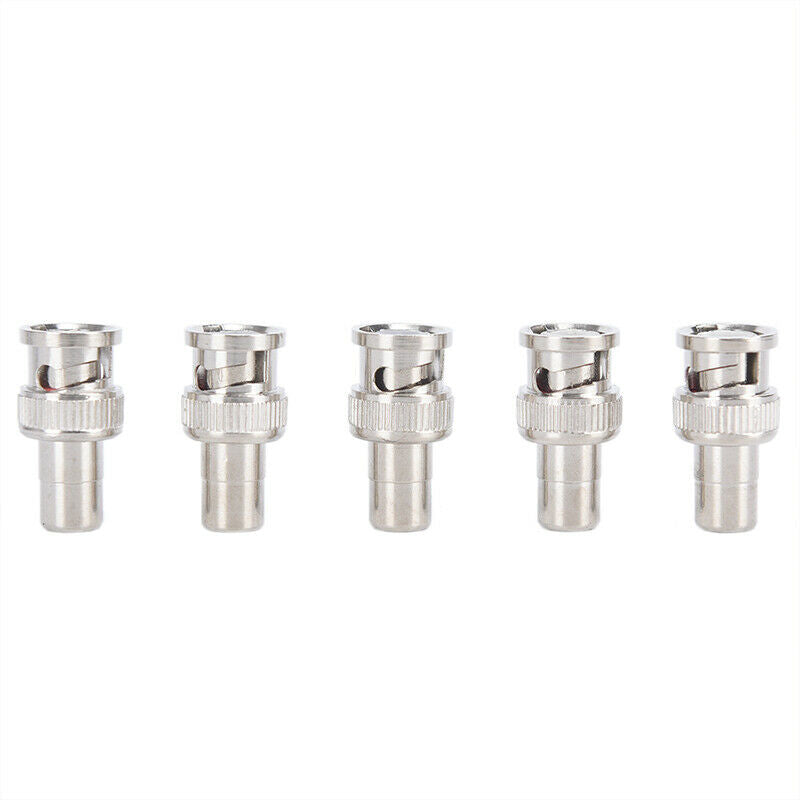 5Pcs BNC Male to AV RCA Female Coax Coaxial Connector Adapter for CCTV Ca.l8
