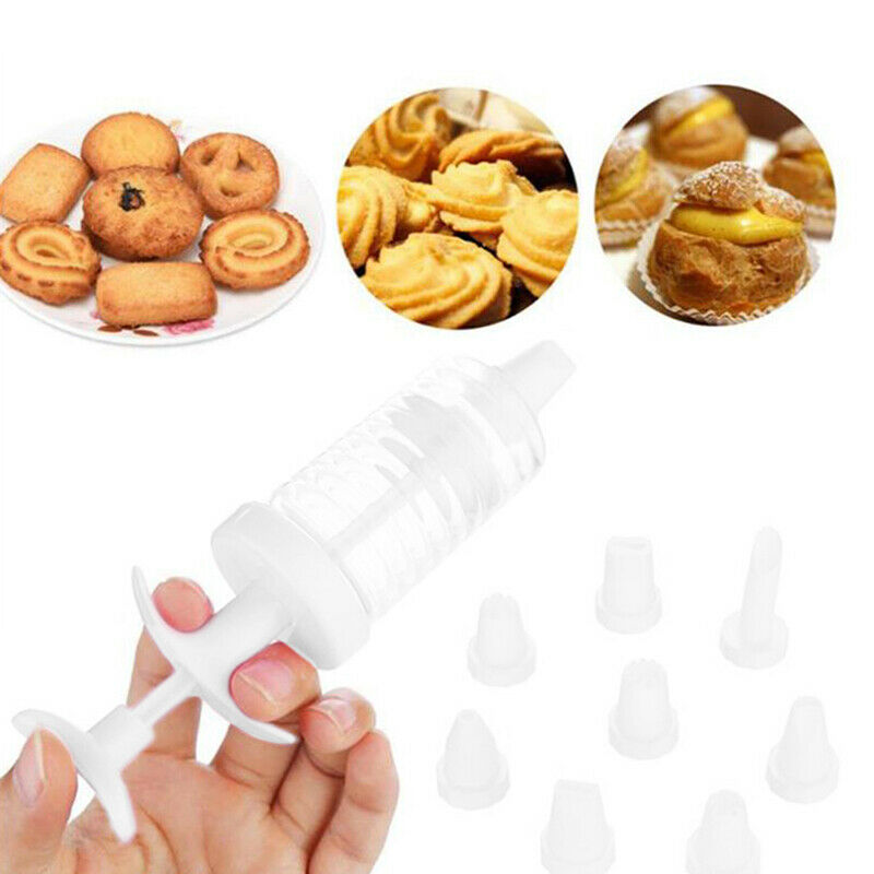 8PCS/Set Cookie Biscuit Making Maker Pump Press Machine Decor Kitchen Mol.l8