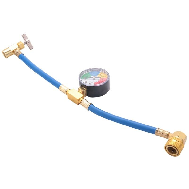 R134A Car Ac Refrigerant Charge Hose Kit Recharge Hose With Gauge,A/C 1/2 RechT8