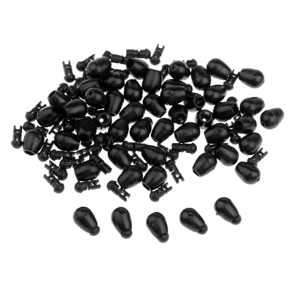 50 Pieces; Fishing Connector; Quick Change Beads; for Hook Links Method Feeders;