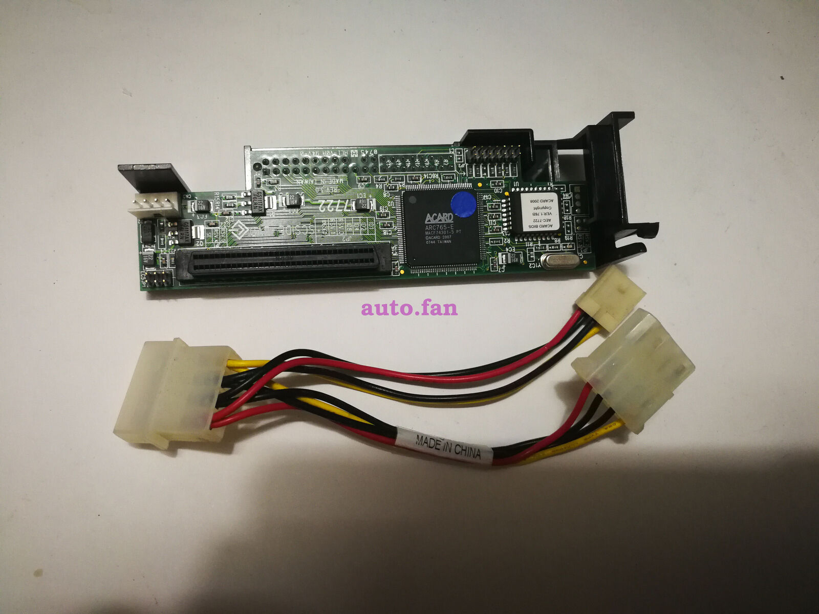 For AEC-7722 IDE to SCSI 68-pin IDE to 68-pin SCSI card with power cord