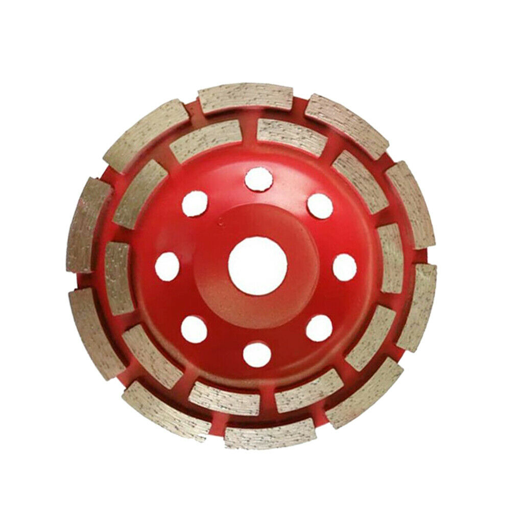 Double Row Diamond Grinding Cup Wheel Stone Marble Concrete Sanding Disc 5 Inch