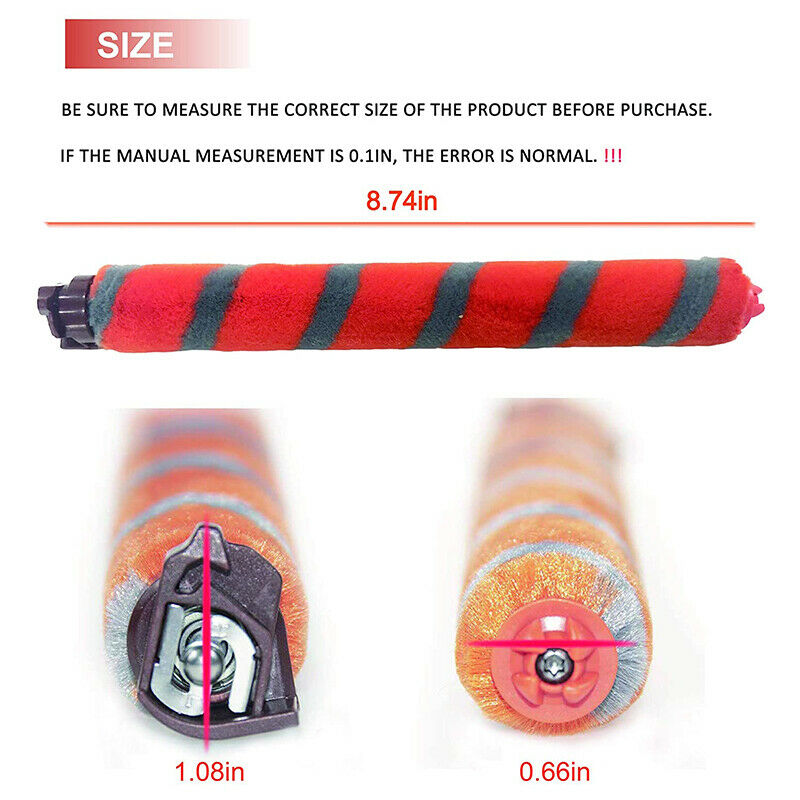 Tufting Roller Brush and Soft Hair Roller Brush Fit for Shark Du NV800 SerieH6R2