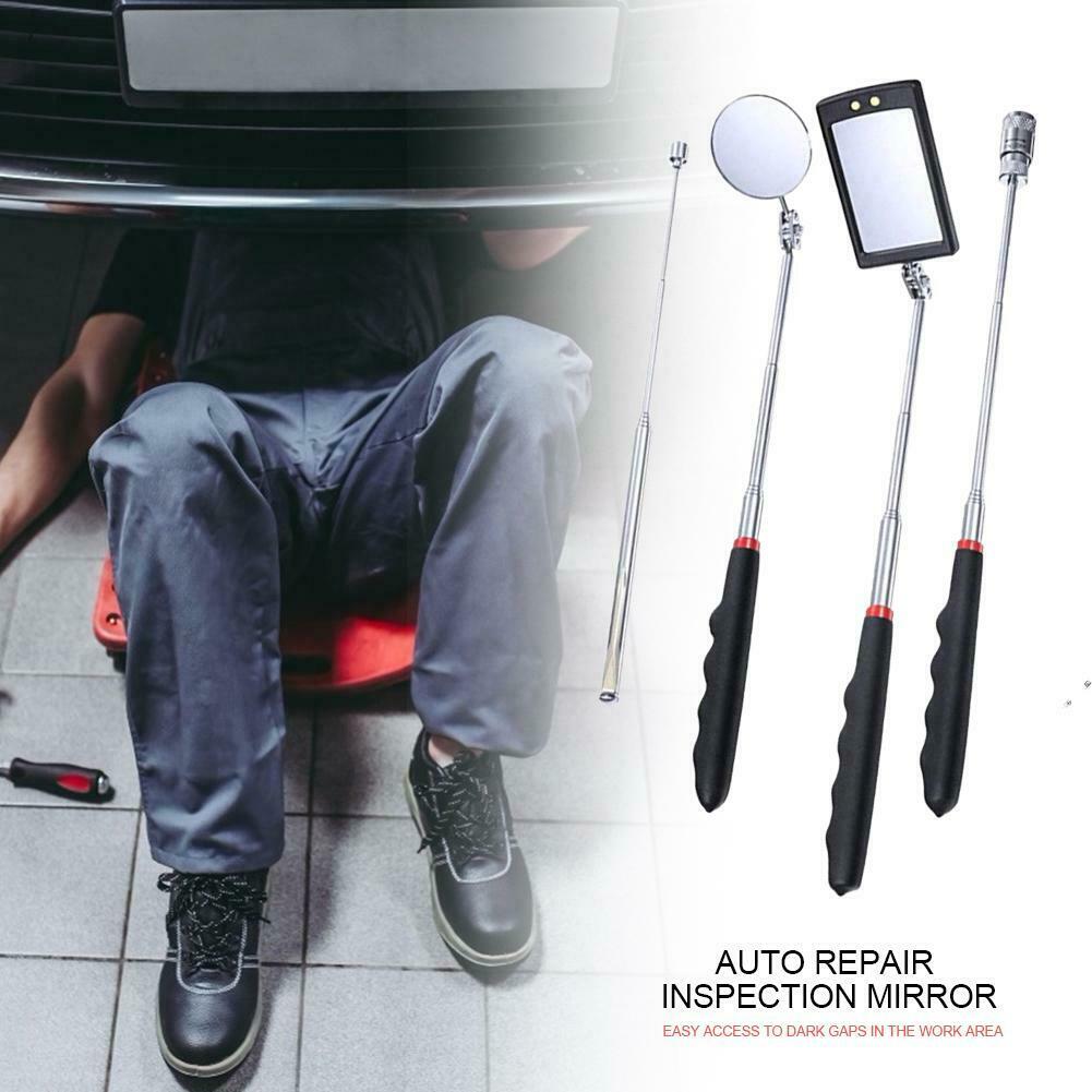 4pcs Adjustable Car Angle View Pen Automotive Telescopic Inspection Mirrors @