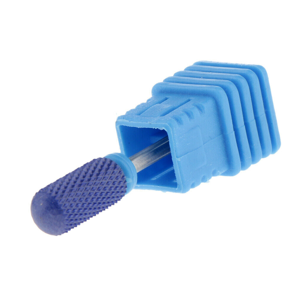 Ceramic Nail Drill Bits Burr File Medium Grit Manicure Pedicure Tool Blue