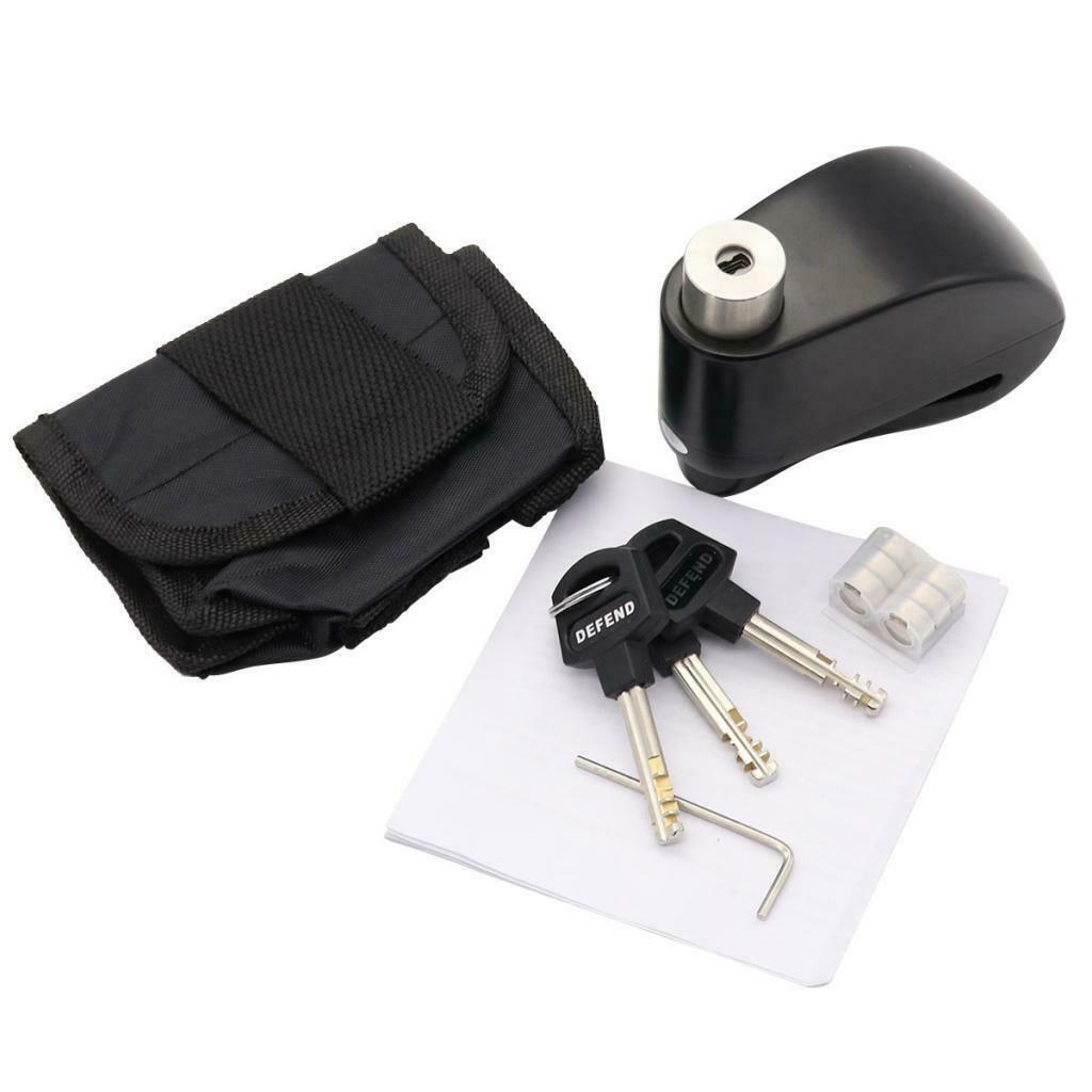 Alarm lock/Mechanical Lock for Motorcycle Bike Steel Lock Core Black Lock