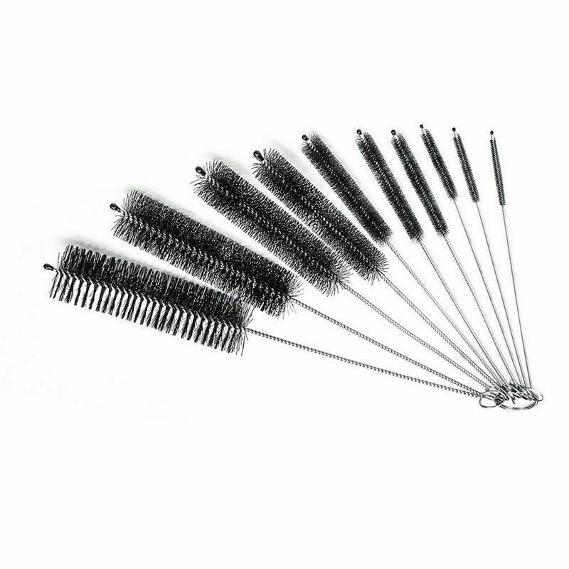 Teapot Nozzle Tube Nylon Baby Milk Bottle Cleaning Brush Reusable 10pcs