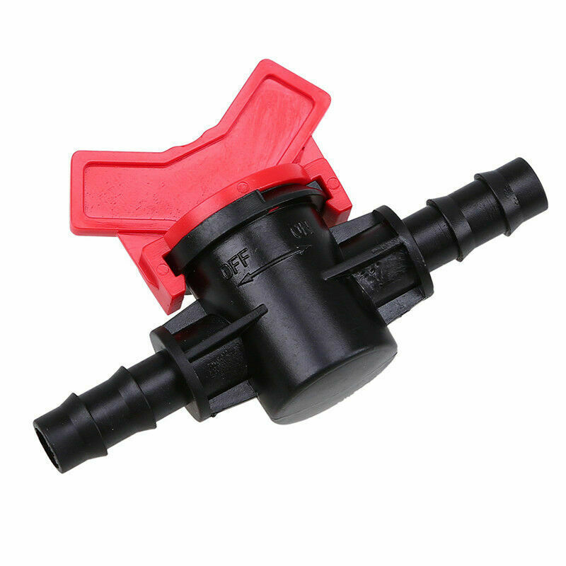Connector Water Hose Pipe Tap Drip Irrigation Garden Barb Ball Valve Kit Plastic