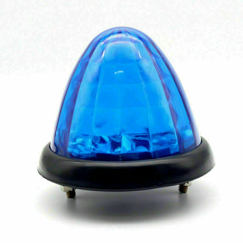 6X Round LED Blue Side Marker Beehive Cone Lights for Peterbilt Truck Trailer