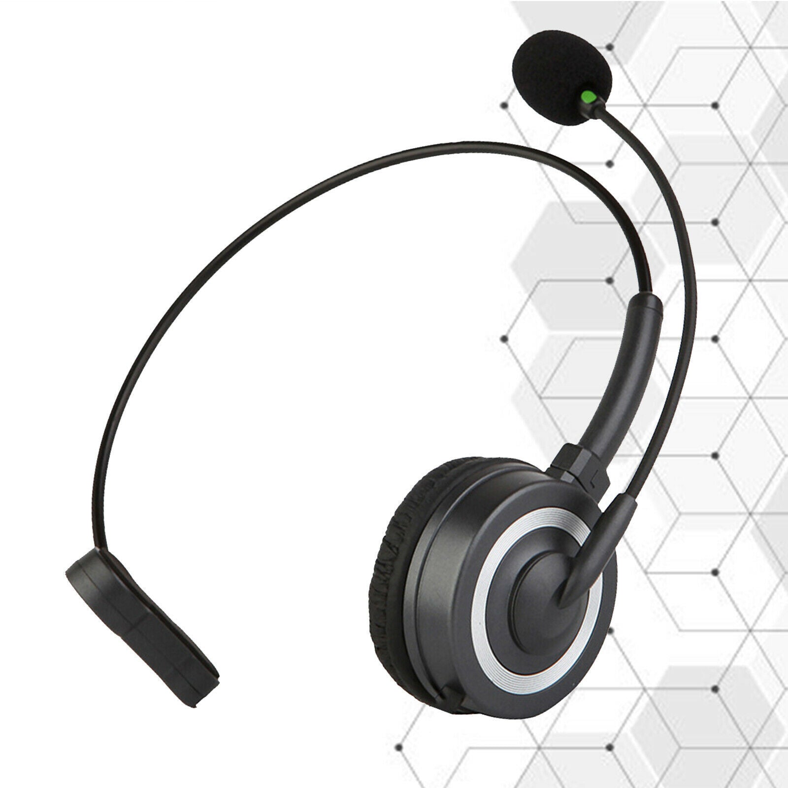 Bluetooth Over Ear Headset w/ Flexible Mic Phone Headset for PC Laptop