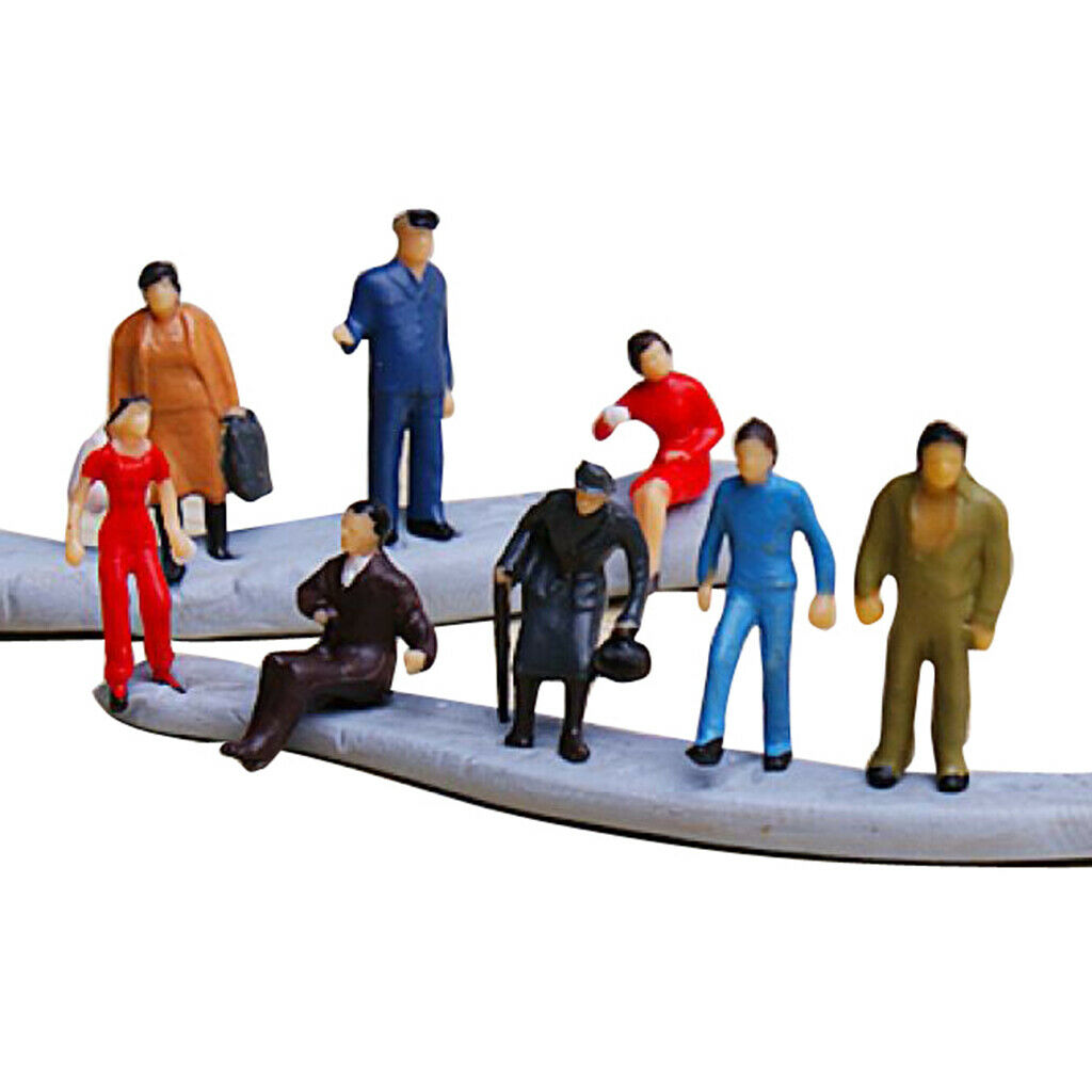 29x Mixed Railway People with Park Bench Landscape HO OO Scale 1:87 1:75
