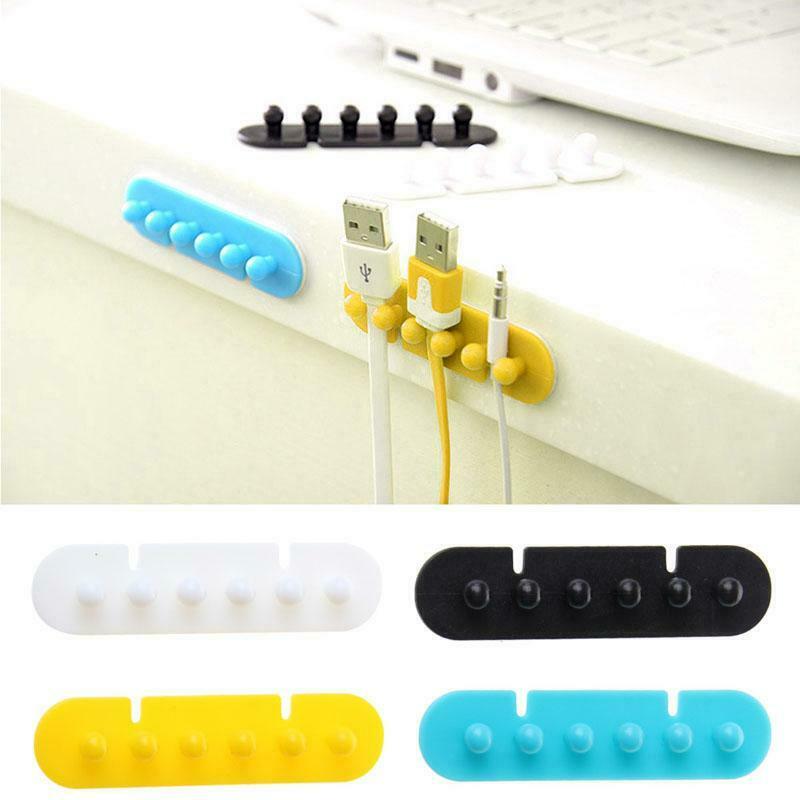 1Pair Wire Storage Device Cable Winder Plug Holder Organizer Management Desk