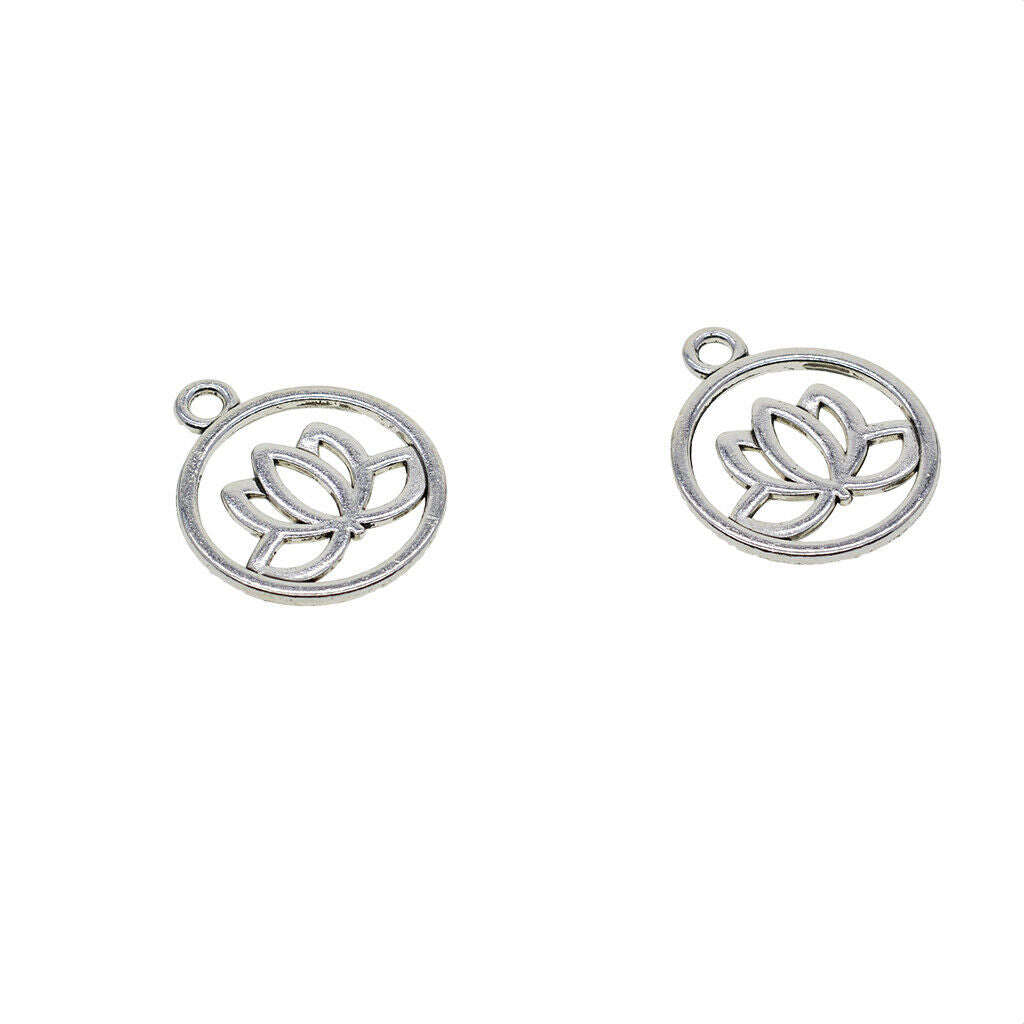 30 Pcs Tibetan Crafts Charms Flower Pendants For Necklace