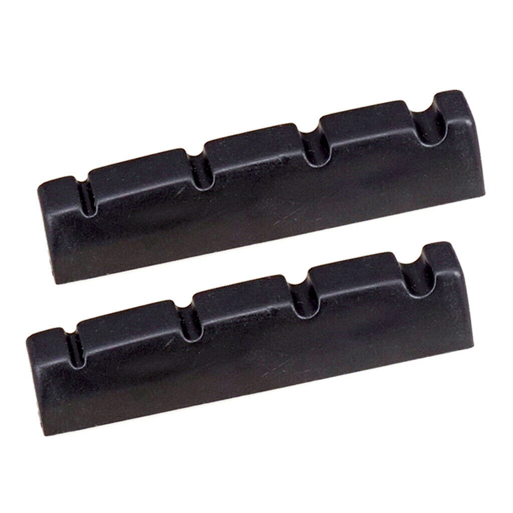 Exquisite Slotted Nut for 4 String Guitar Bass Bridge Parts Black