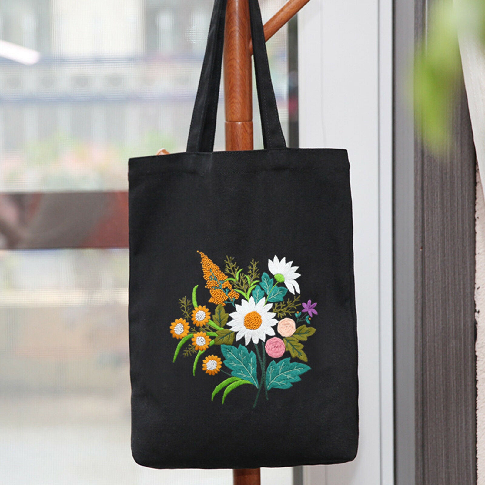 Canvas Tote Bag Embroidery Kit Cross Stitch Kit and Tool Morning Light Grass