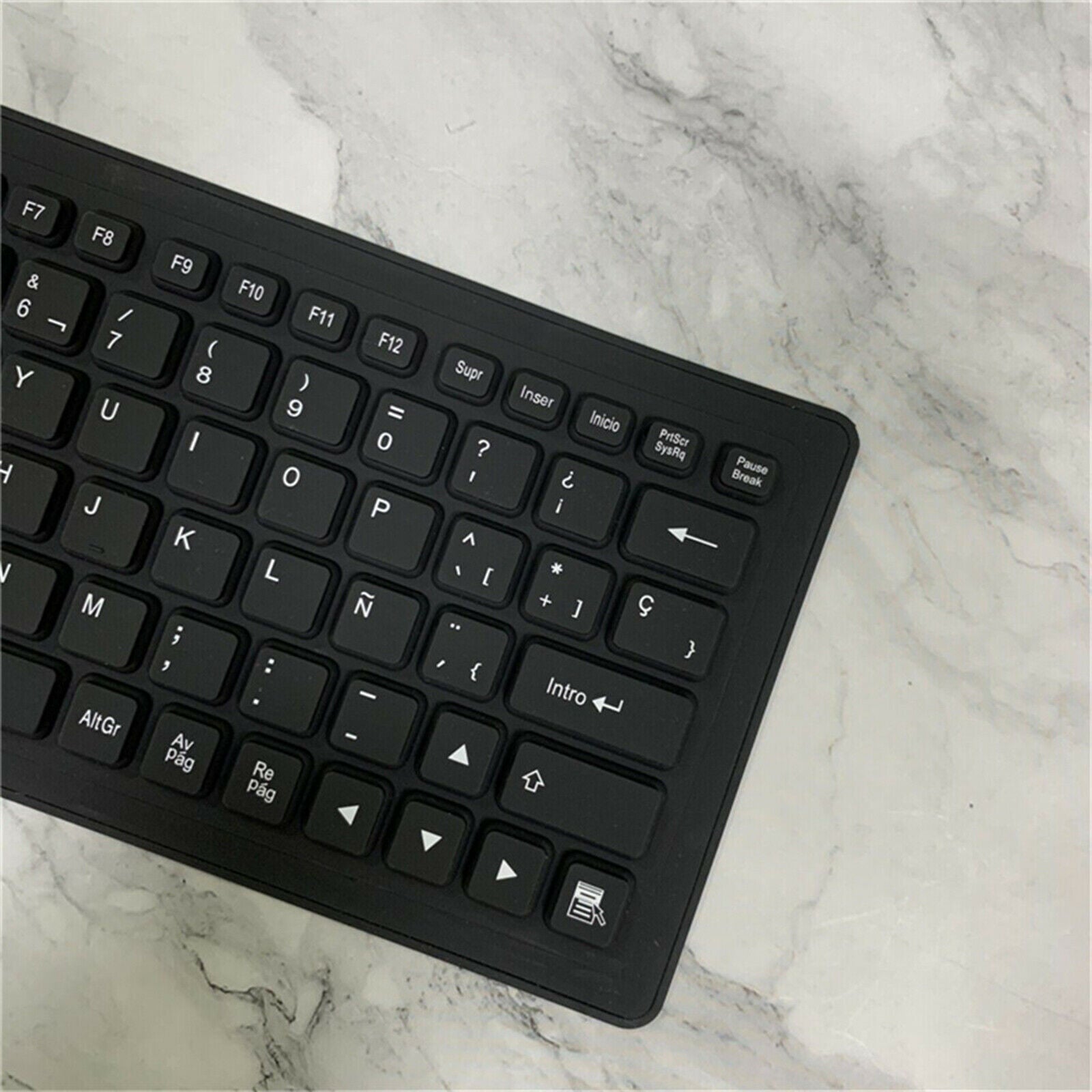 Foldable 84 Key Spanish Silicone Keyboard Waterproof for Desktop Computer