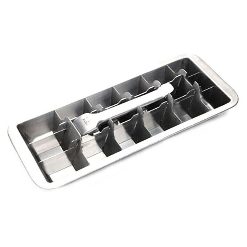 Lever-Style Ice Tray, 2 in 1 Stainless Steel Ice Making Mold and Ice Cracker XE2