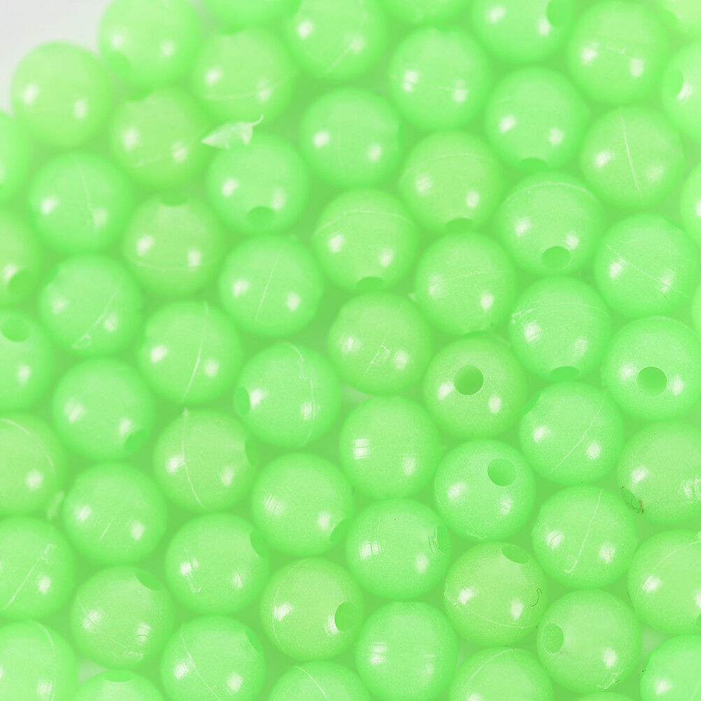 100X 5mm Round Luminous Glow Rig Beads Sea Fishing Lure Lures Floating Tackle BD