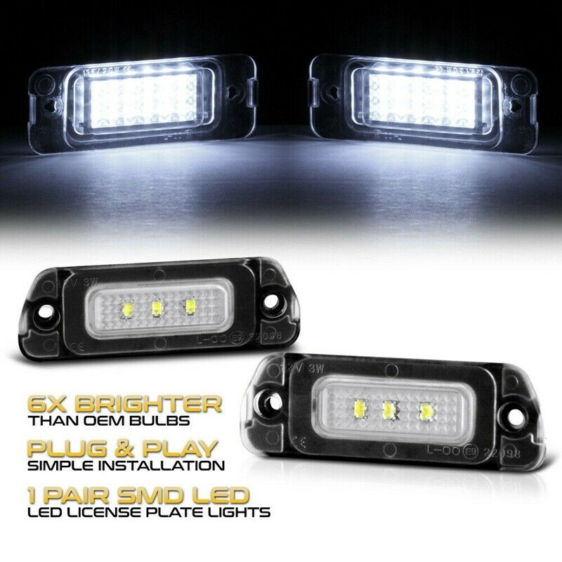 LED License Plate Light Housing SET for Mercedes W164 W251 GL L8W6