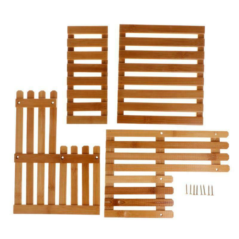 Plant Shelf Flower Display Stand Bamboo Wood Storage Rack Garden Organizer