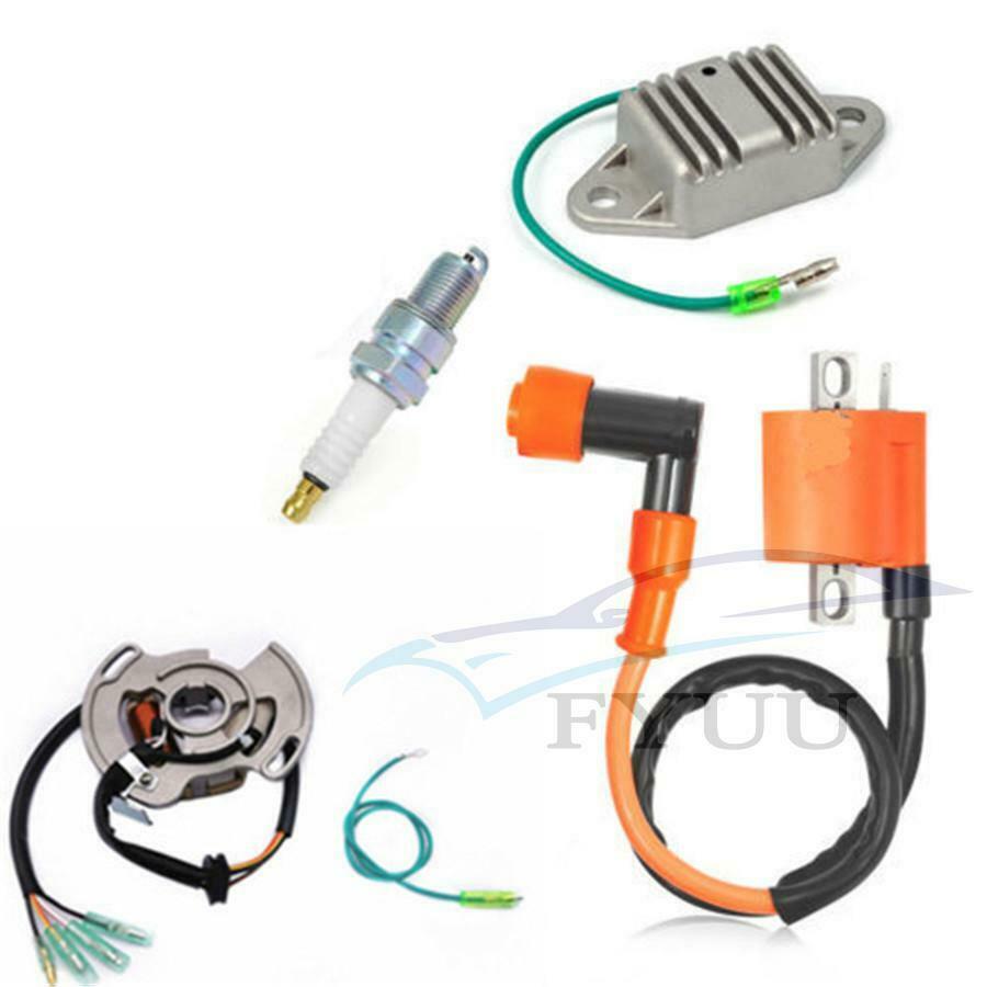 Ignition Coil Spark Plug Regulator & Stator Kit For Yamaha Blaster YFS200 97-01