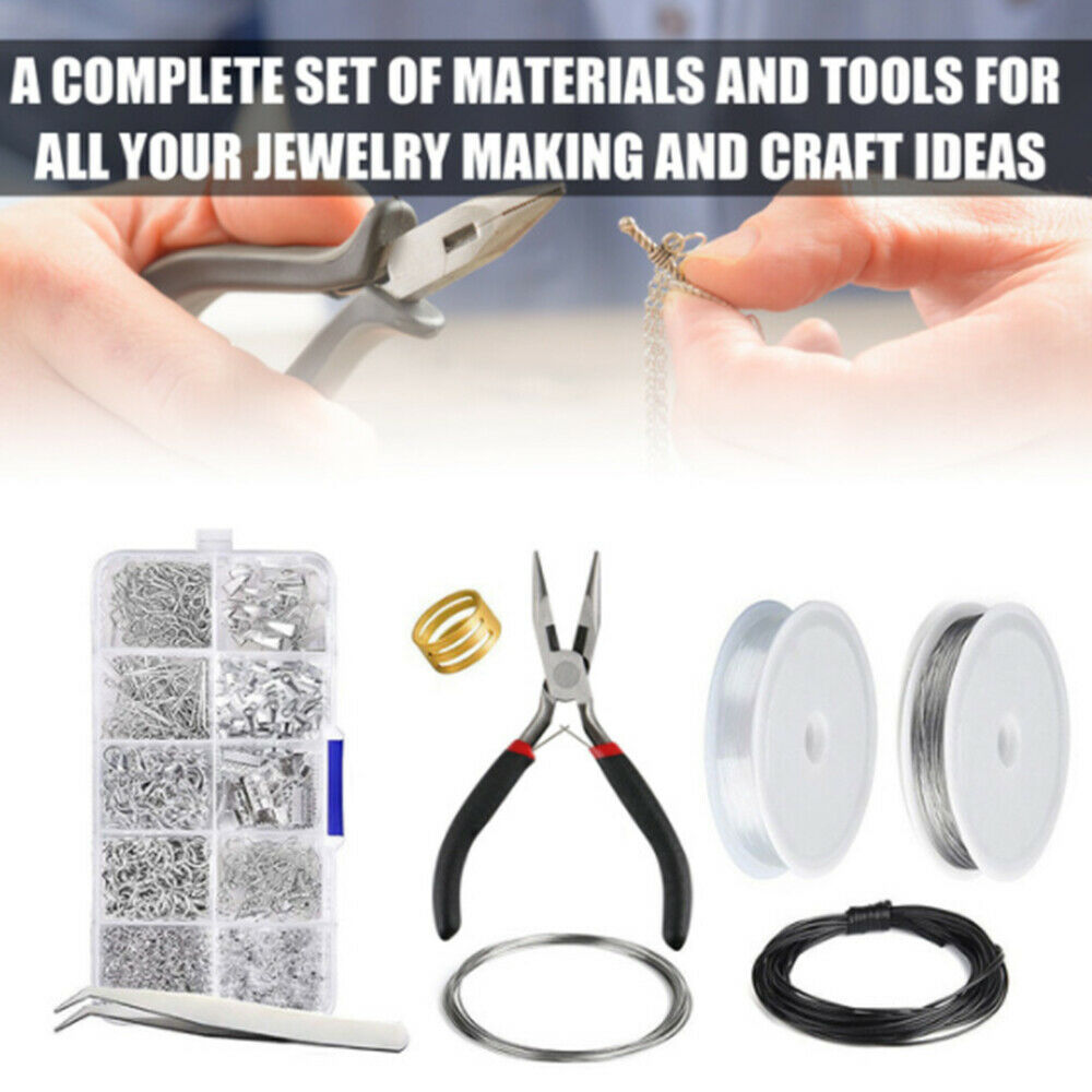 DIY Jewelry Making Kit Earring Bracelets Handmade Pack Set With Tools Girl Gift