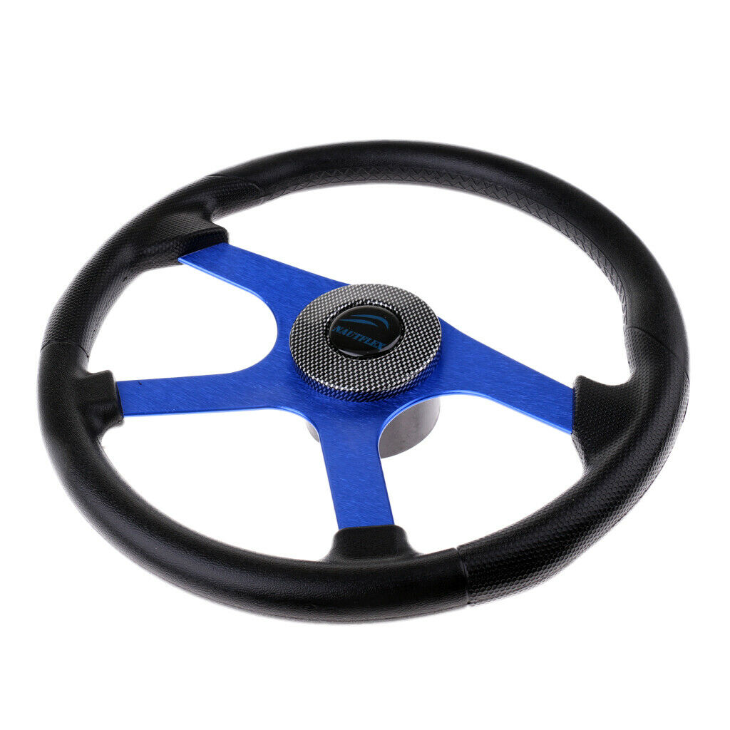 360mm Aluminum Alloy Marine Steering Wheel 4 Spoke 3/4