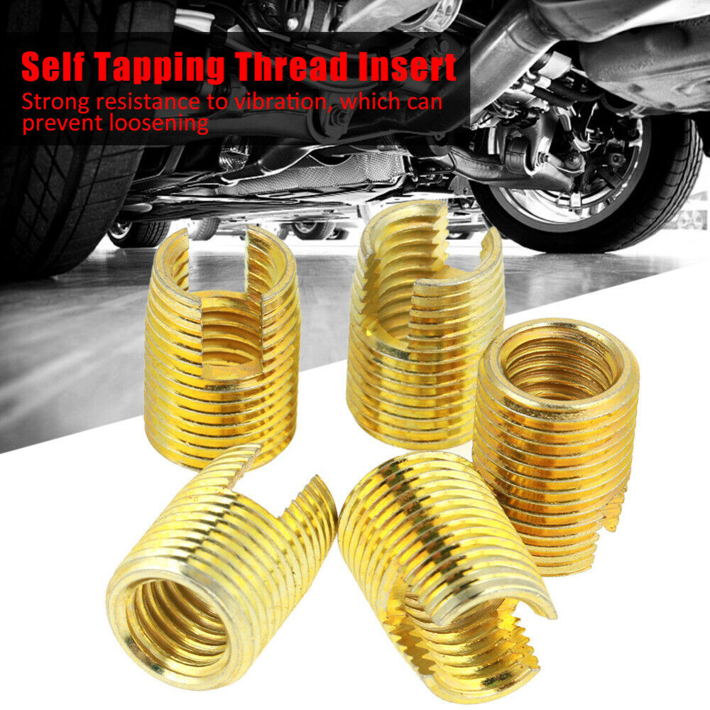 Carbon Steel Self Tapping Thread Insert Sleeve Screw Slotted Thread Inserts