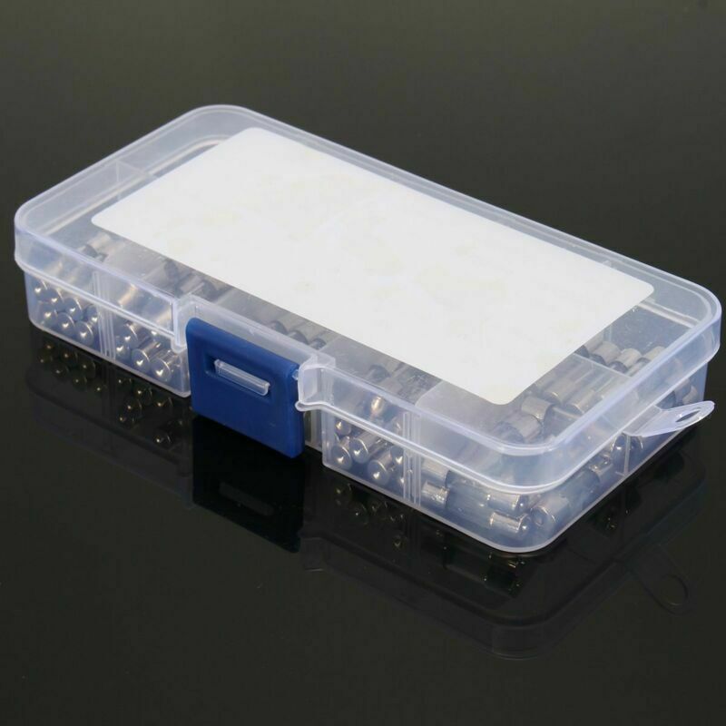 100Pcs 5x20mm Fast Blow 0.2A-15A Auto Car Truck Glass Tube Fuses Assorted Kit