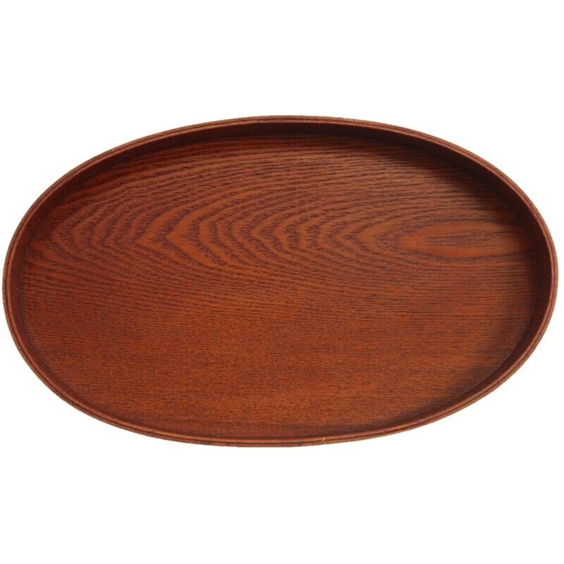 Oval Wooden Serving Tray Dinner Display Tray Tea Bar Breakfast Dessert Food E2Y2