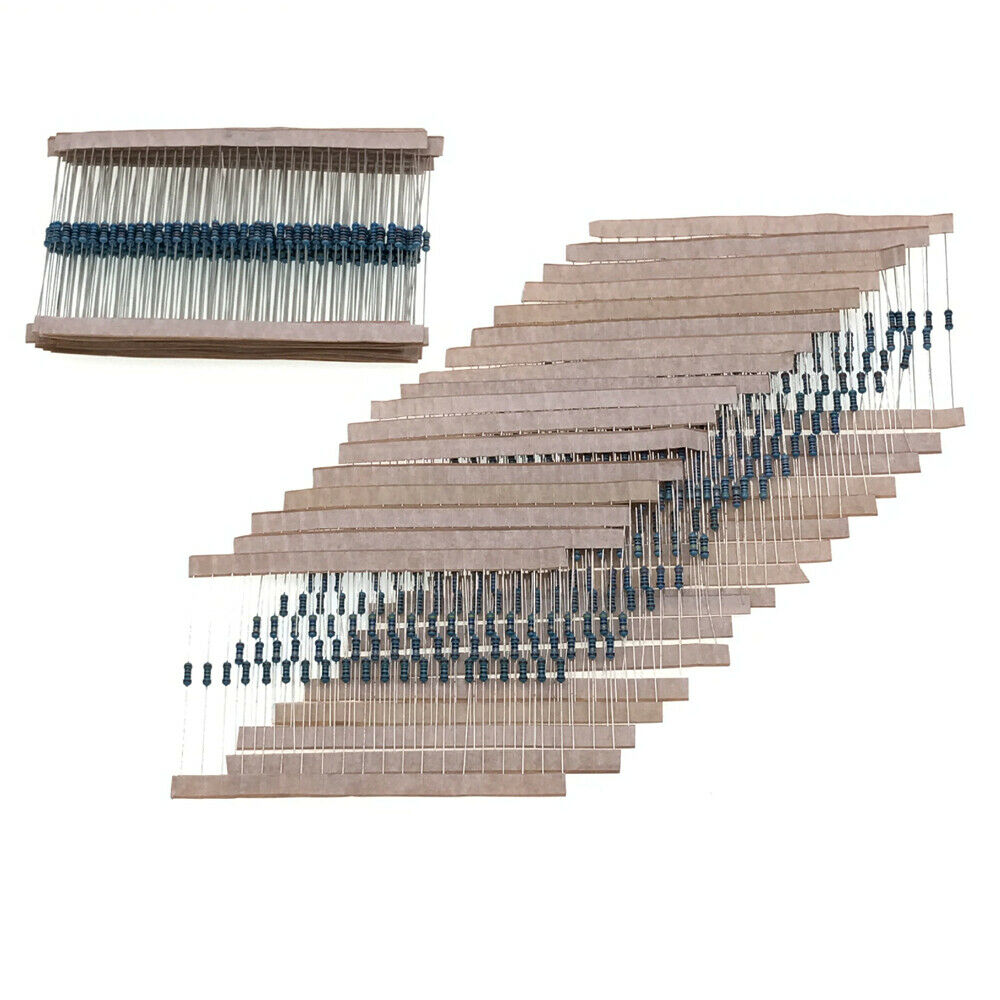 30 Kinds 1/4W Resistance 1% Metal Film Resistor Pack 600Pcs/Set Assorted Kit