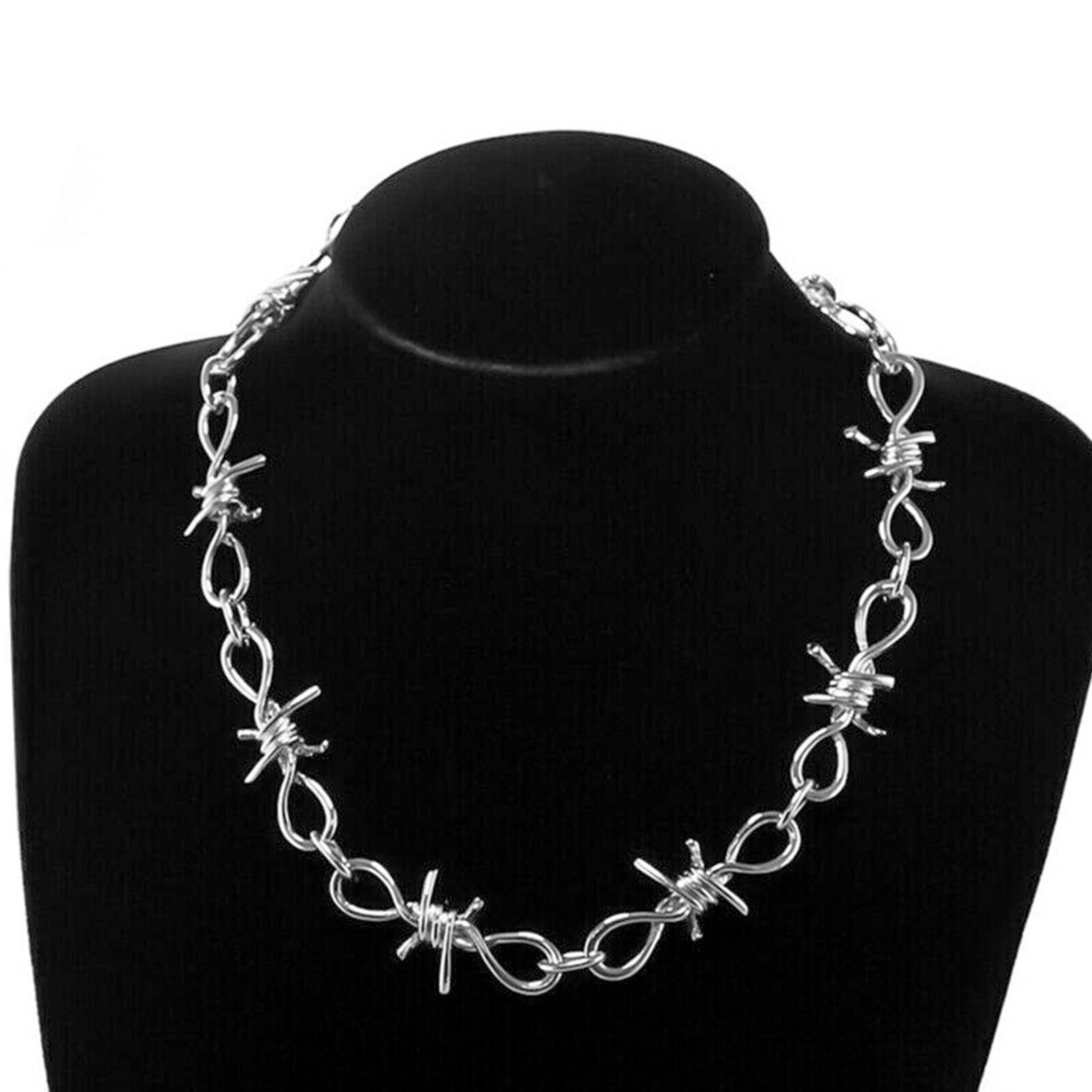 Women Men Thorns Chain Pendant Choker Necklace Hip Hop Jewelry Gift