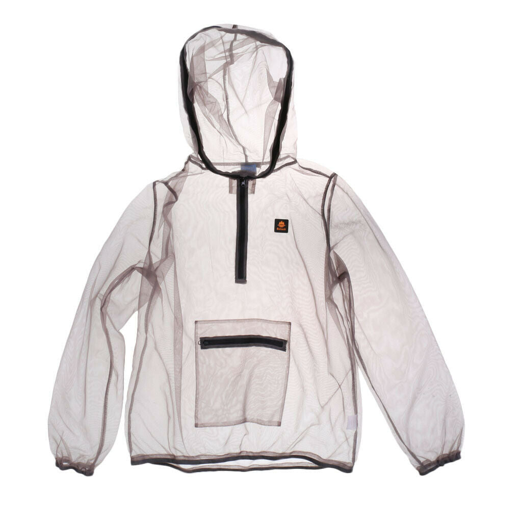 2x Sport Fishing Clothing Anti Mosquito Suit Work Vest for Women Men-Gray L