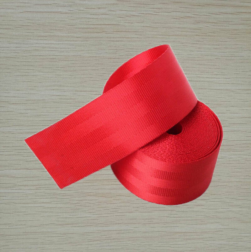 Seat Belts Red 3.6M Harness 3 Point Auto Racing Front Car Safety Retractable Lap
