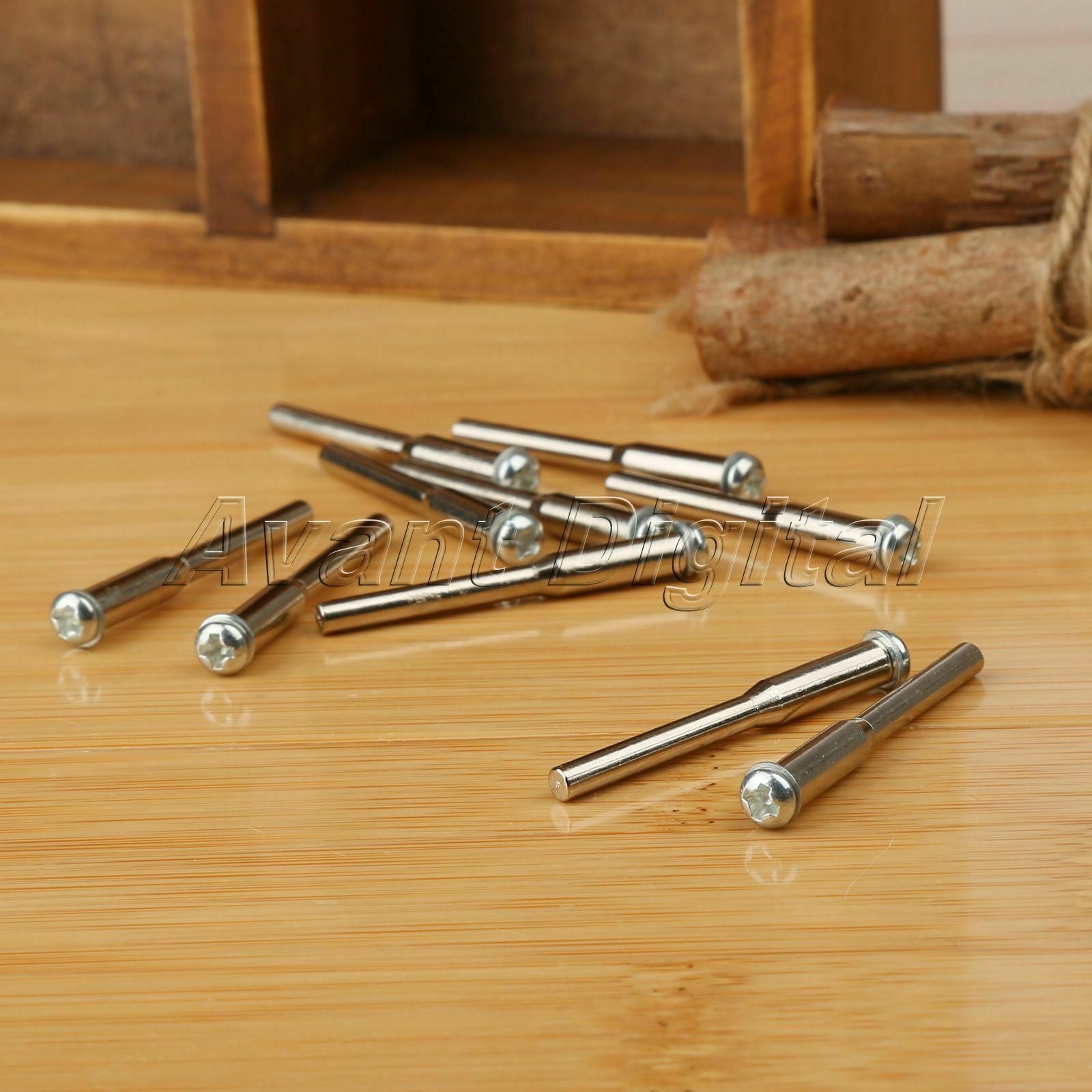 10* 1/8" Shank Diamond Cutting Fixed Mandrel Cut-Off Wheel Holder Rotary Tool