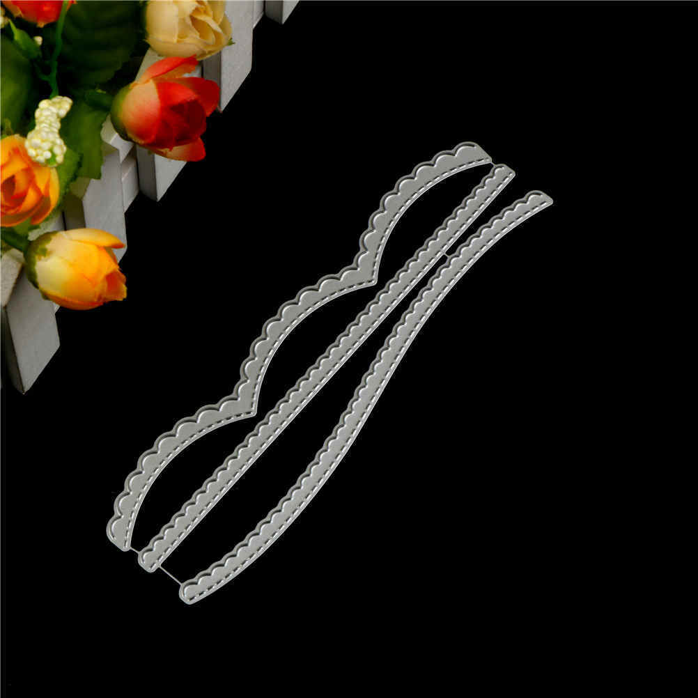 3pcs Lace Border Metal Cutting Dies For DIY Scrapbooking Album Paper Ca.l8