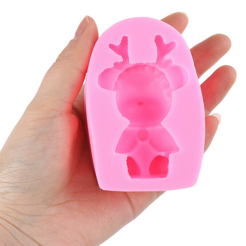 DIY Fondant Silicone Mold Cute Bear Chocolate Mold Fondant Cake Decoration MBDA