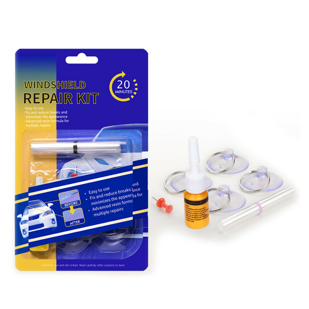 Windshield Repair Kit Quick Fix Car Cracked Glass Windscreen Repair Short Crack