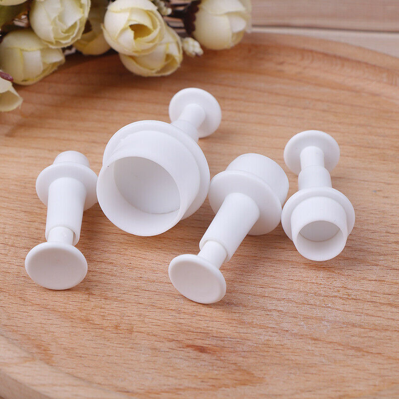 4pcs Round Cookie Molds Cutter Fondant Cake Decorating Tools Kitchen Acce.l8