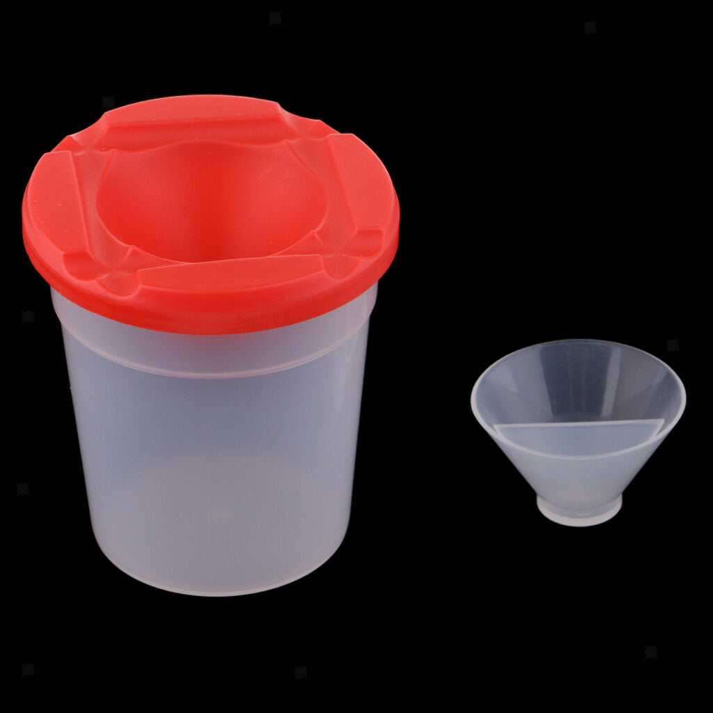 Plastic No Spill Painting Cup Water Cup with Lid for Painting Kids Painting